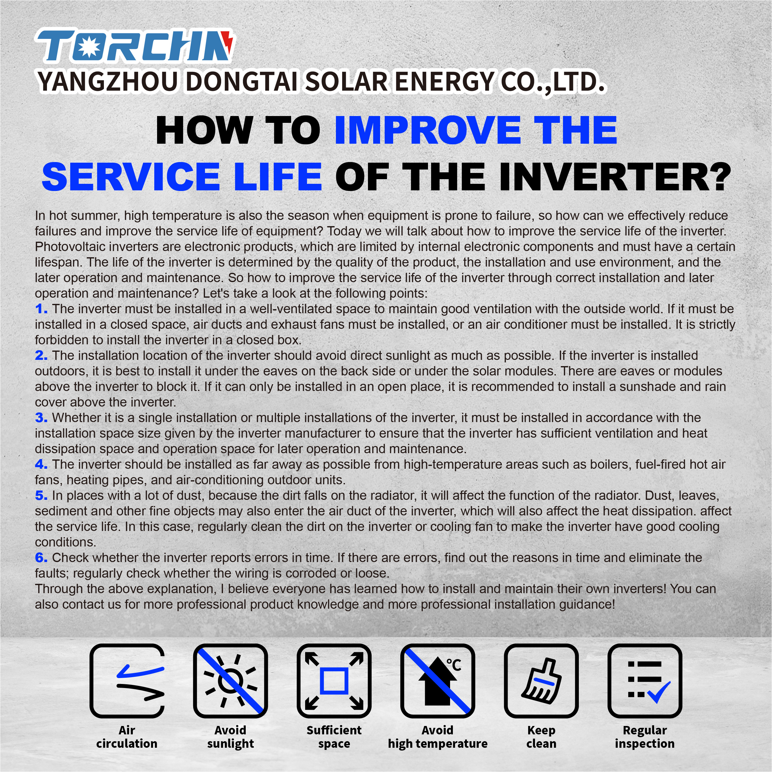 How to improve the service life of the inverter?